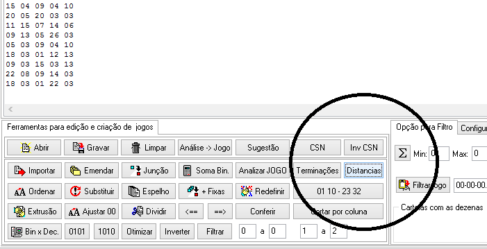 tela botao distancia