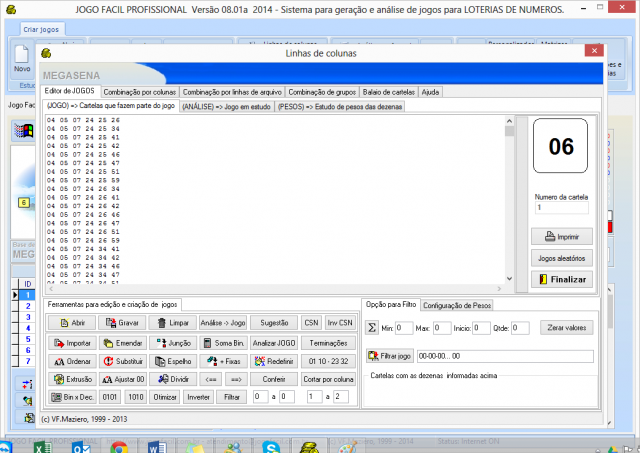 Tela de visualização de jogos